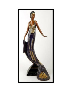 ERTE Signed BRONZE Sculpture LA TOSCA Original Romain de Tirtoff Antique Art