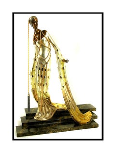 ERTE Signed BRONZE Sculpture MELISANDE Rare LARGE Original Romain de Tirtoff