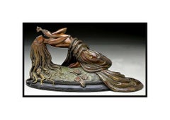 ERTE Signed BRONZE Sculpture PERFUME Original Romain de Tirtoff Art Antique RARE