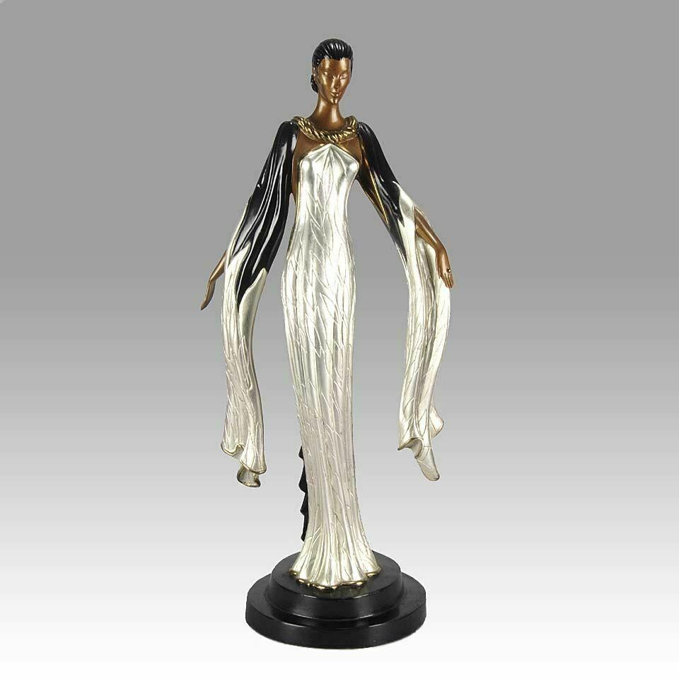 Artist: Erte, Romain de Tirtoff (1892-1990)
Title: Fire-Leaves
Year: 1989
Medium: Bronze
Edition: 500 Numbered
Size: 19 x 9.5 x 10 inches
Condition: Excellent
Inscription: Incised with the artist's signature & edition number.

ERTE (1892-1990) Born