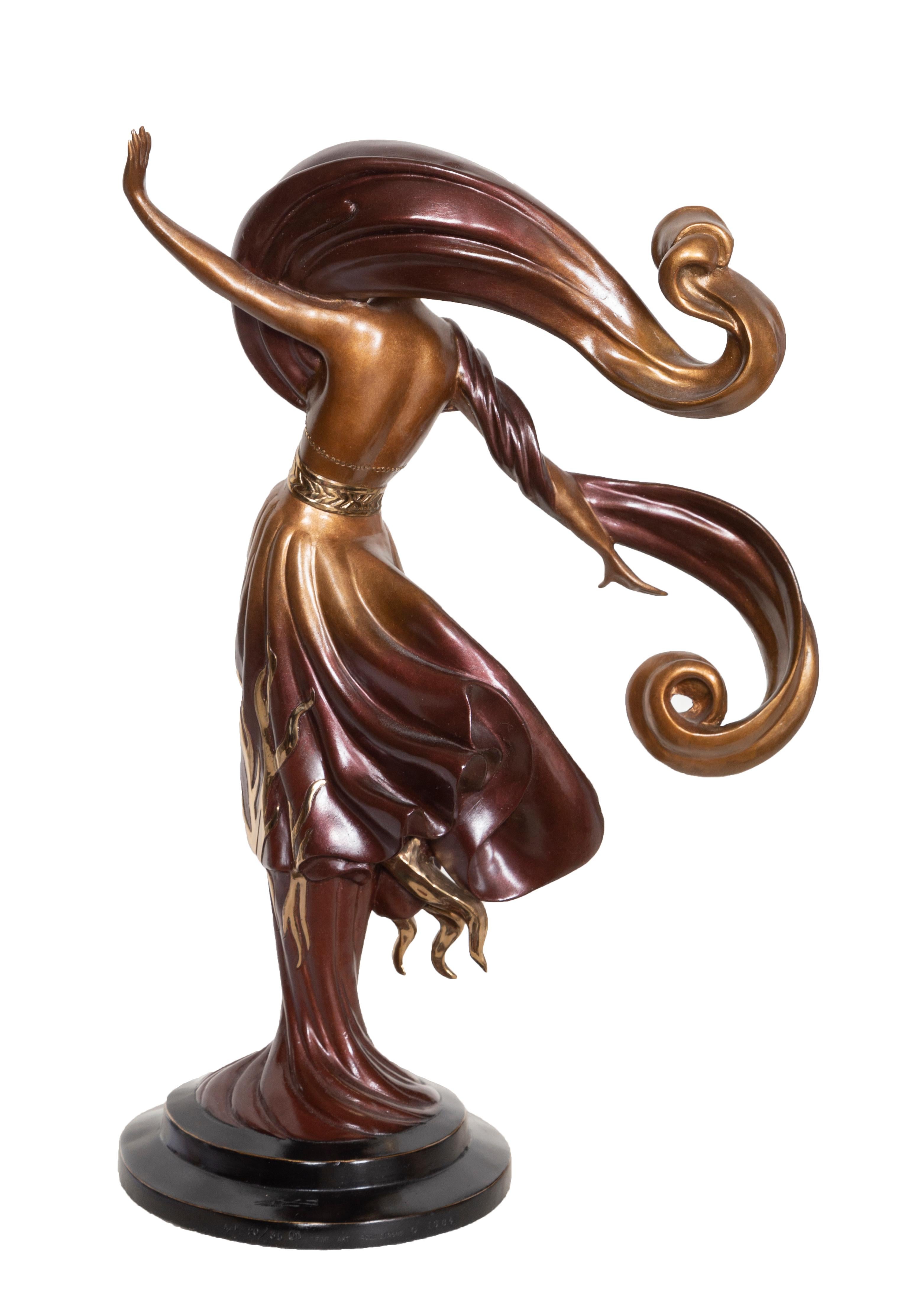 bronze love sculpture