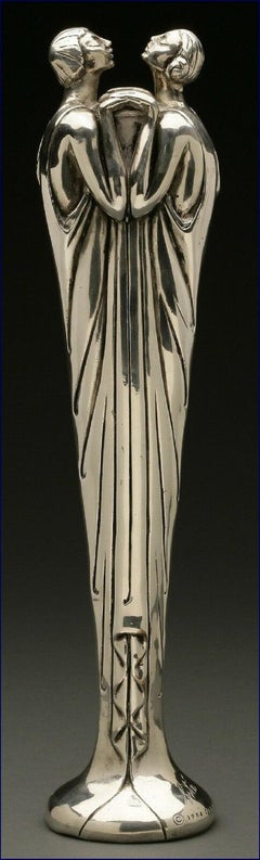 Flora II (Silvered Bronze), Limited Edition Sculpture, Erte