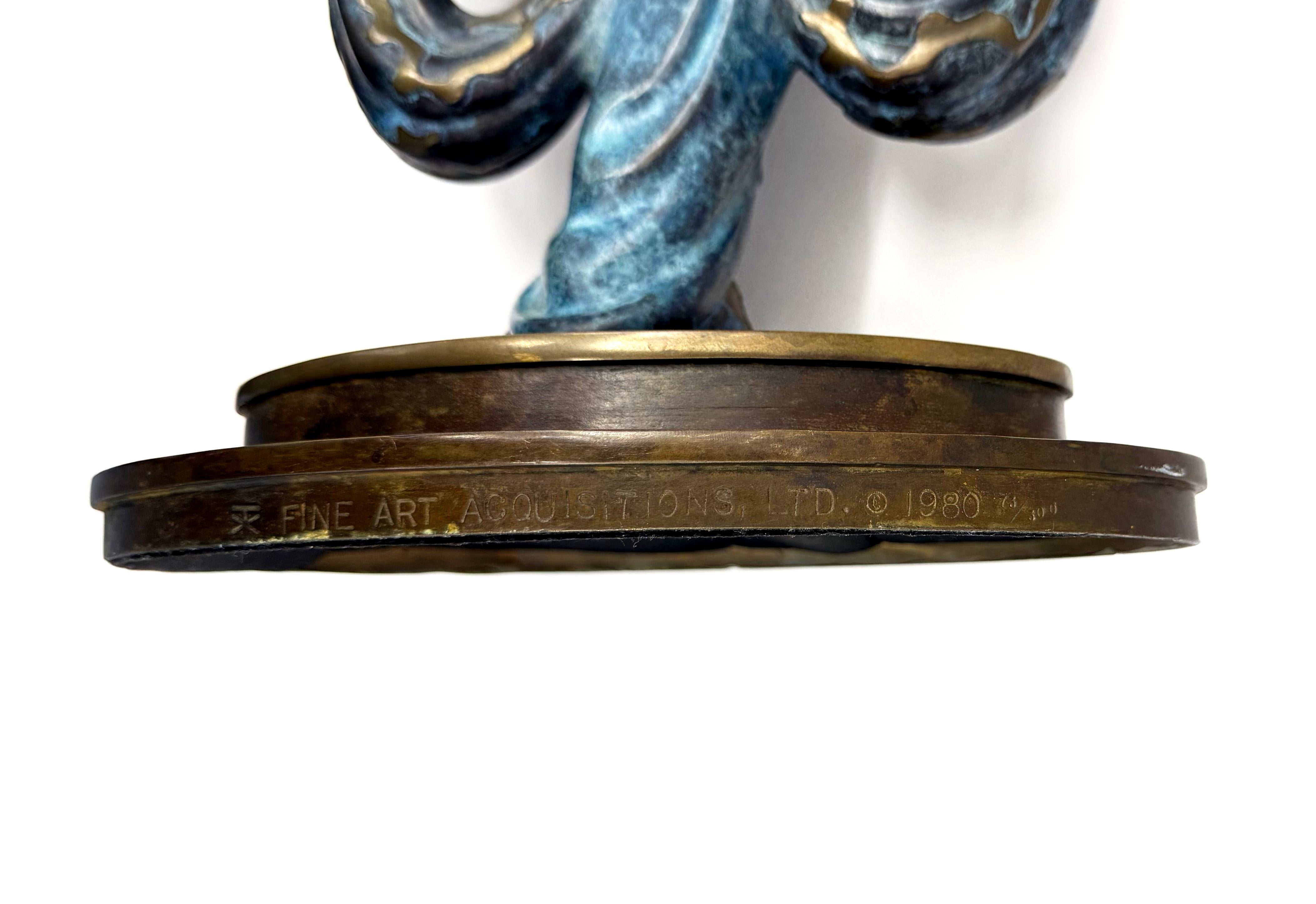 Gala (escultura de bronce pintada en frío) - Sculpture de Erté