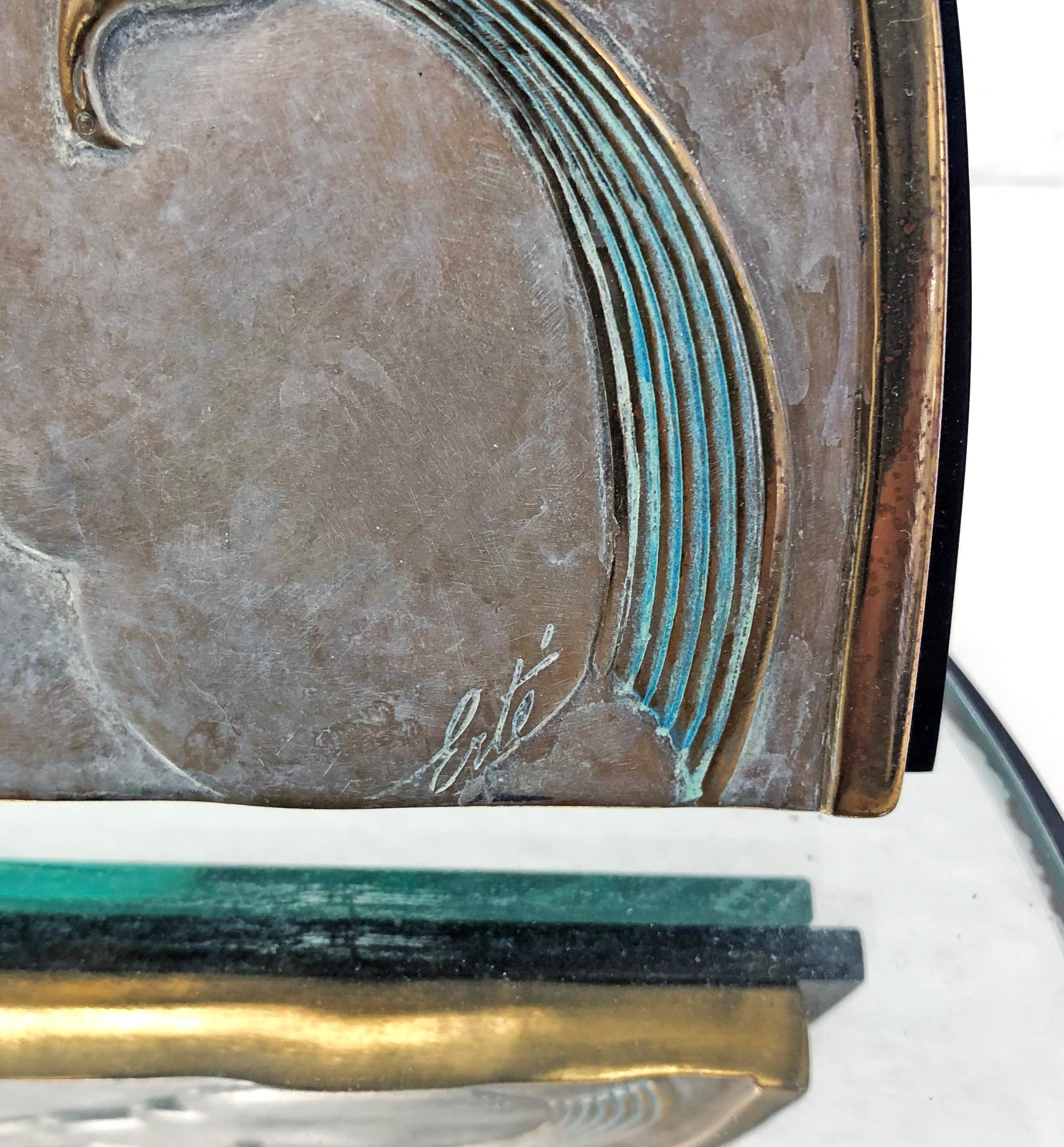 Alegría de vivir (escultura sobre espejo de mesa) - Sculpture de Erté