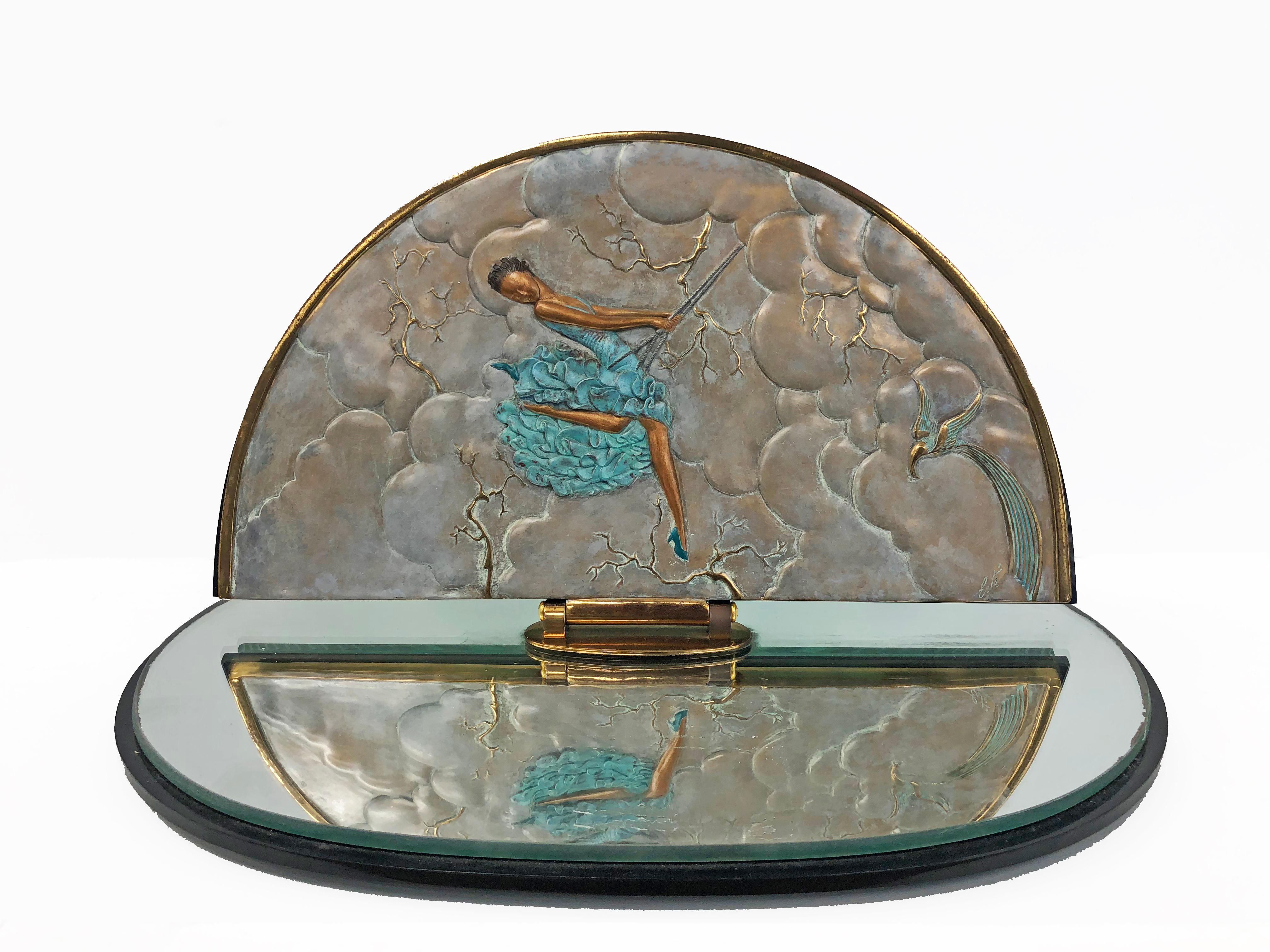 Alegría de vivir (escultura sobre espejo de mesa)