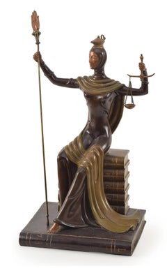 Justice, Bronze Sculpture, Art Deco, Signed, Edition of 500, 1984