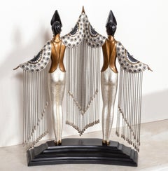 Les Bijoux de Perles, Bronze Art Deco Sculpture by Erte