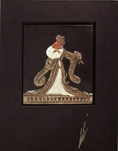 Rigoletto (Bronze) Bas Relief & Signed Book, Limited Edition, Erte - MINT