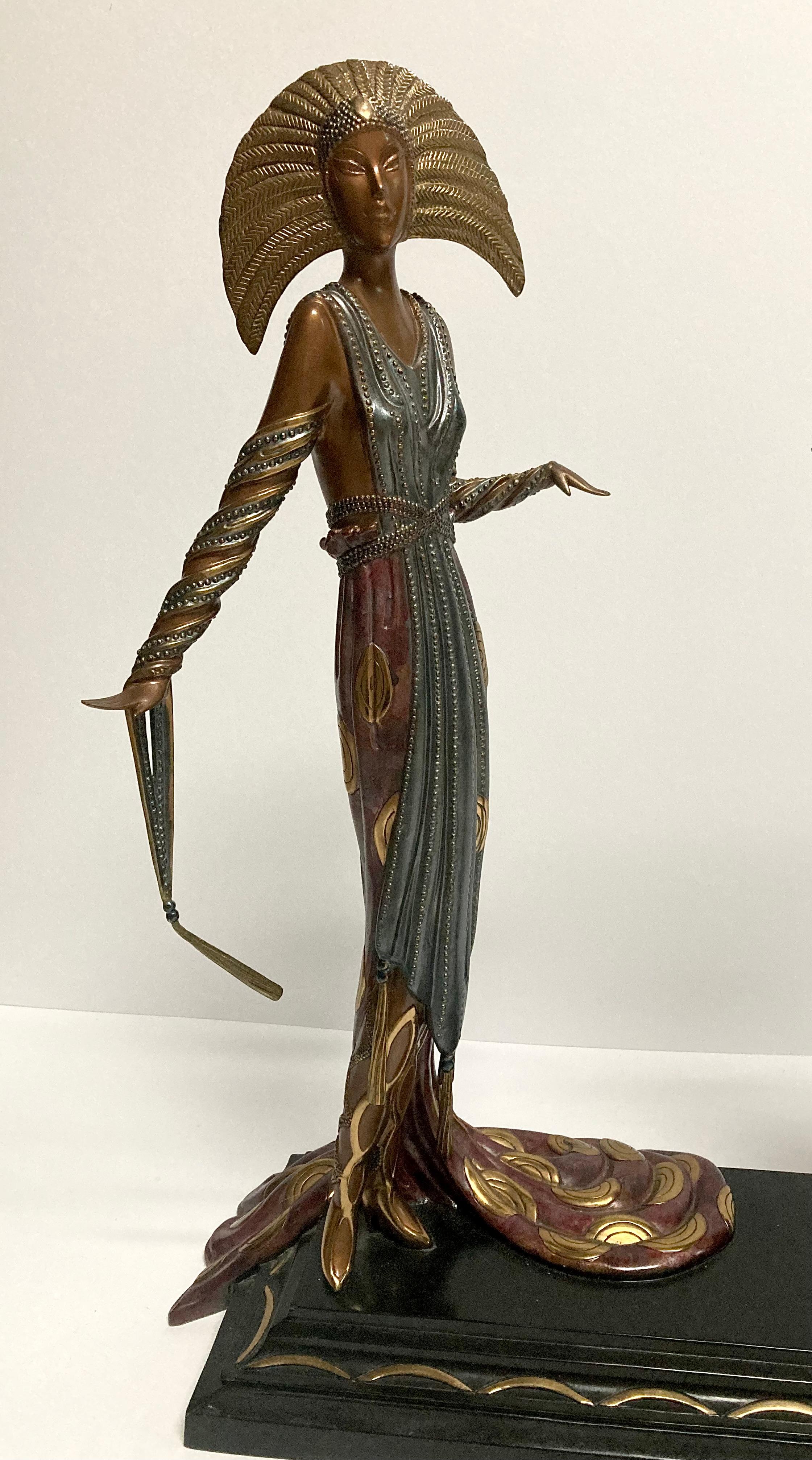 This is an Erte original bronze the 2 vamps signed and numbered. In excellent condition. Measures 19x18x6 inches


