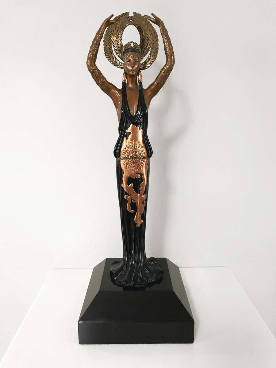 Triumph, Signed and Numbered Art Deco Bronze Sculpture by Erté