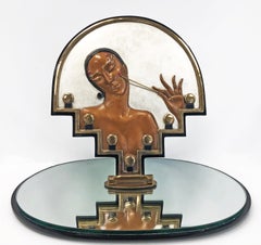 Vintage VANITY (SCULPTURE ON TABLE MIRROR)