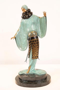 Vintage Art Deco Original Signed Erte Bronze, "An Evening in 1921"