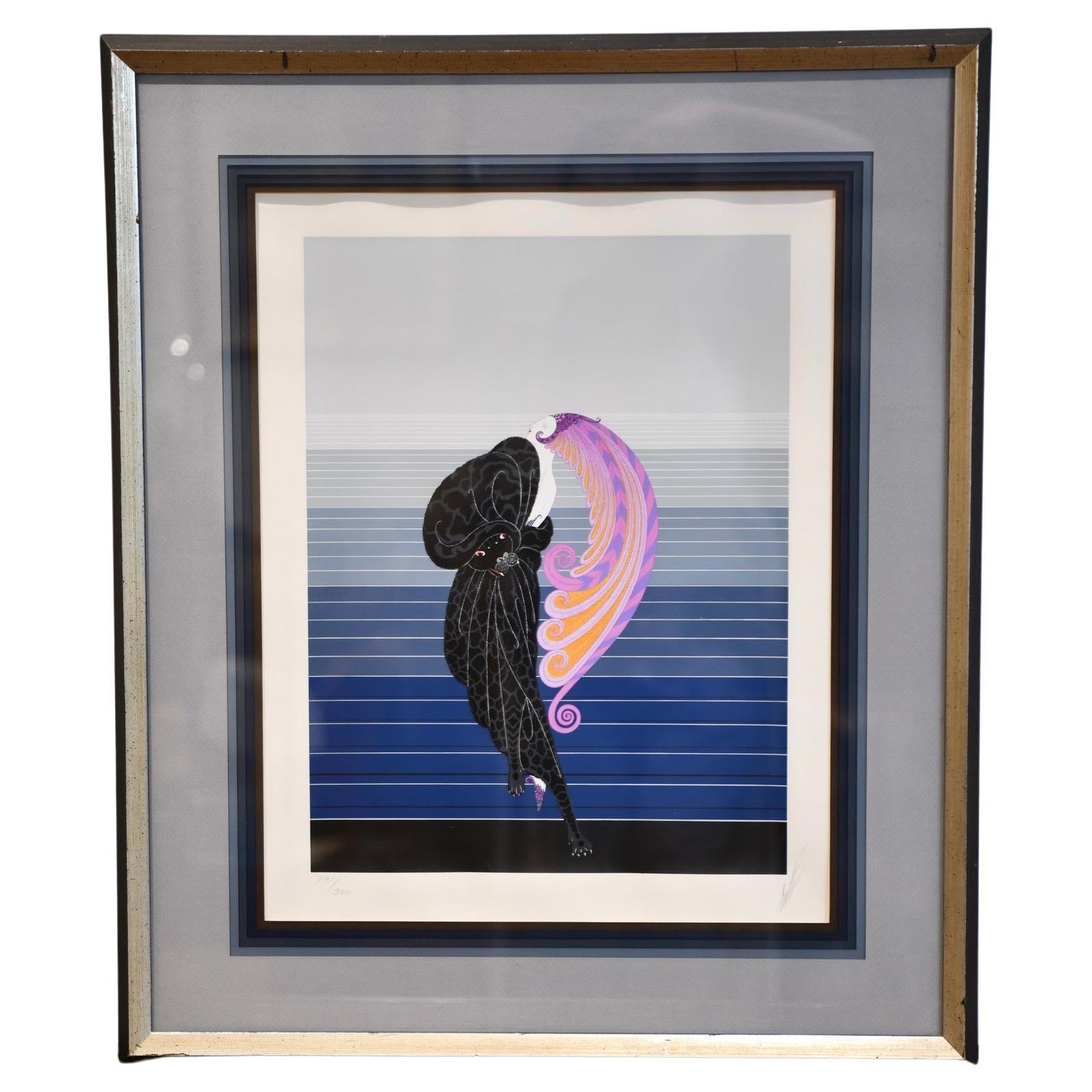 Erte Serigraph "Beauty and the Beast" For Sale