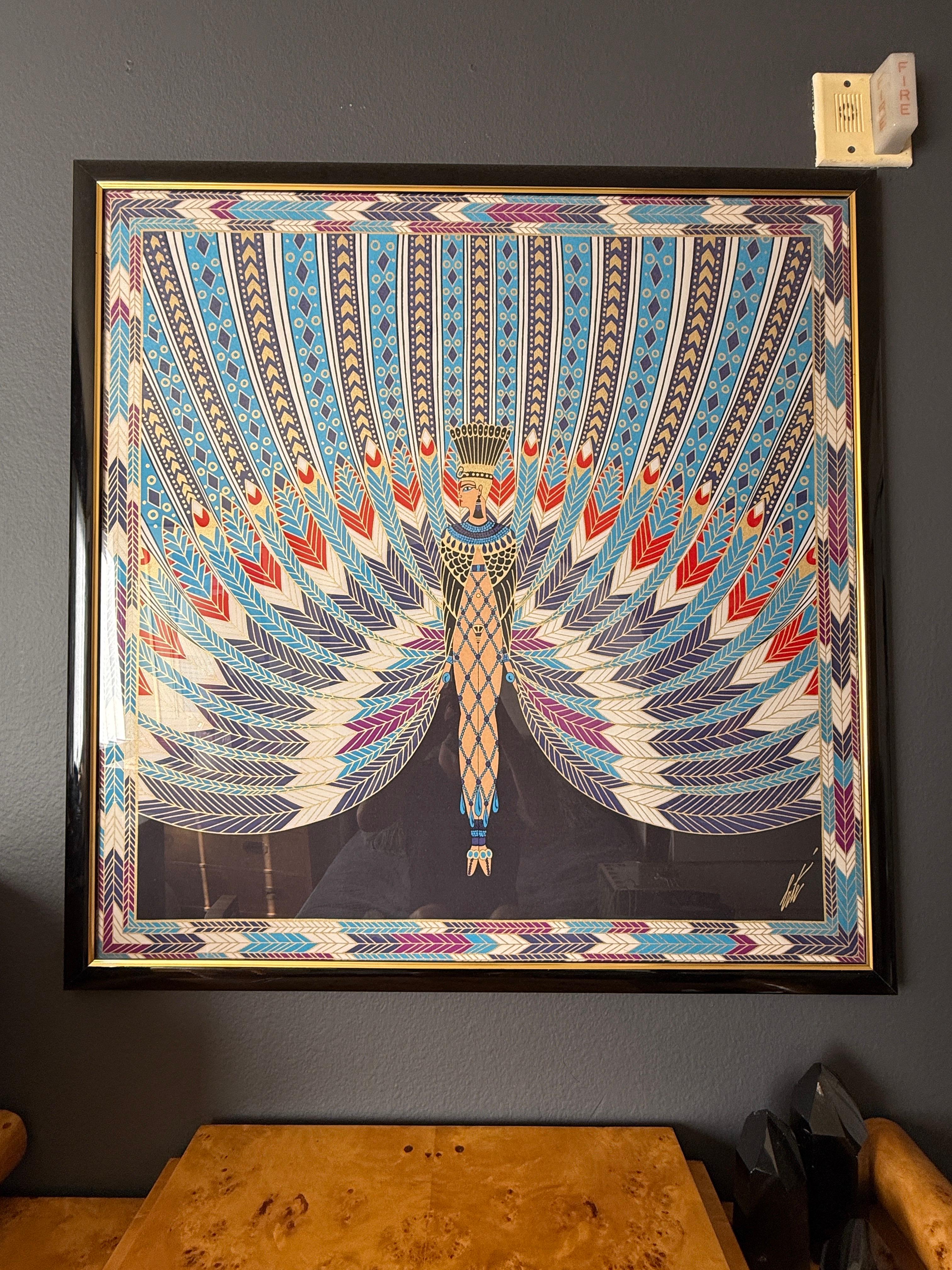 ERTE-Siebdruck im Stil des Ägyptischen Art déco.