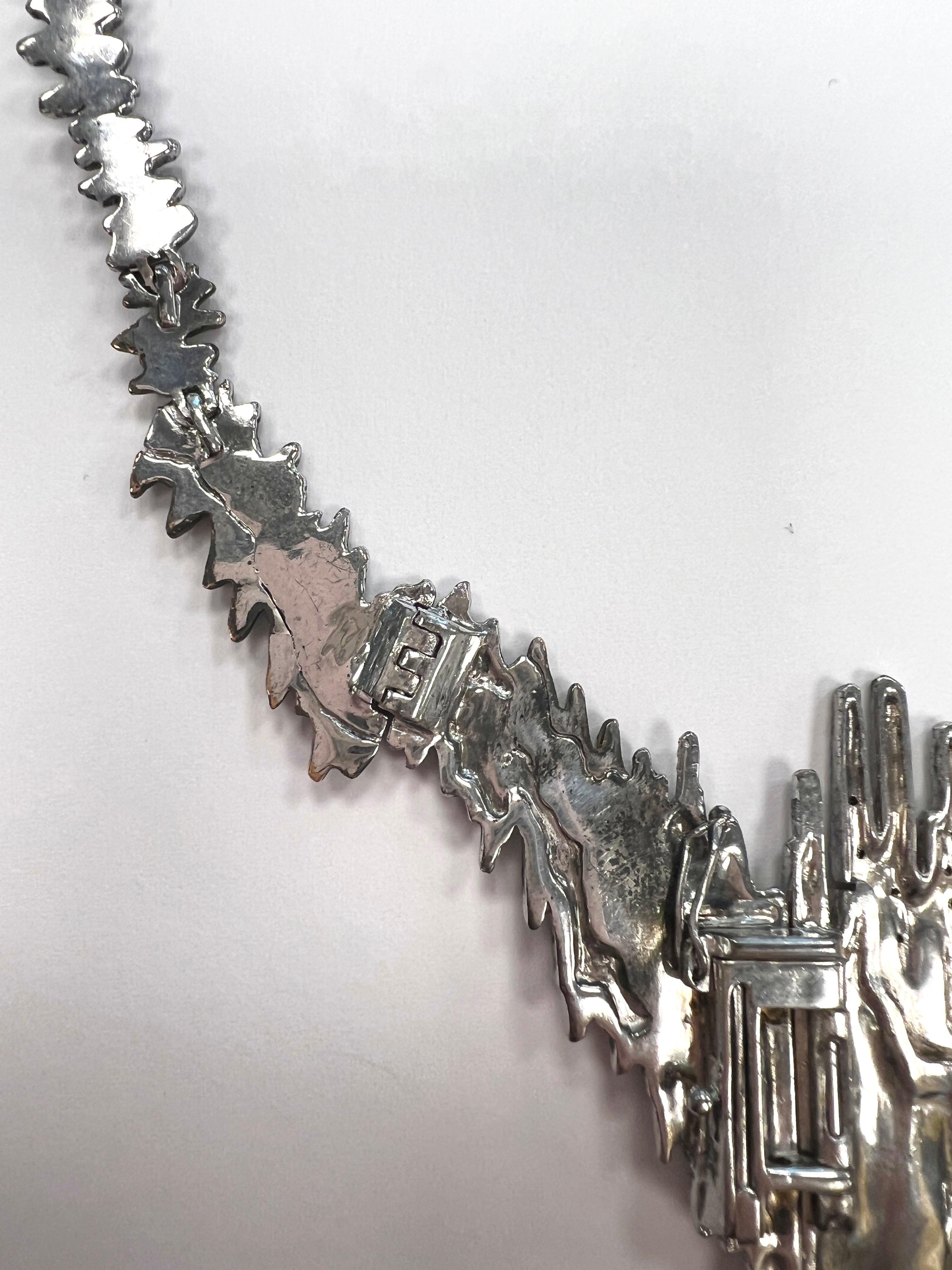 Erte Sterling Silver & 14K Gold, Mother Of Pearl Limited Edition Necklace, L18'' im Angebot 3