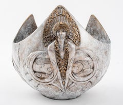 Erte "Trois Femmes" Bronze Bowl, 1990