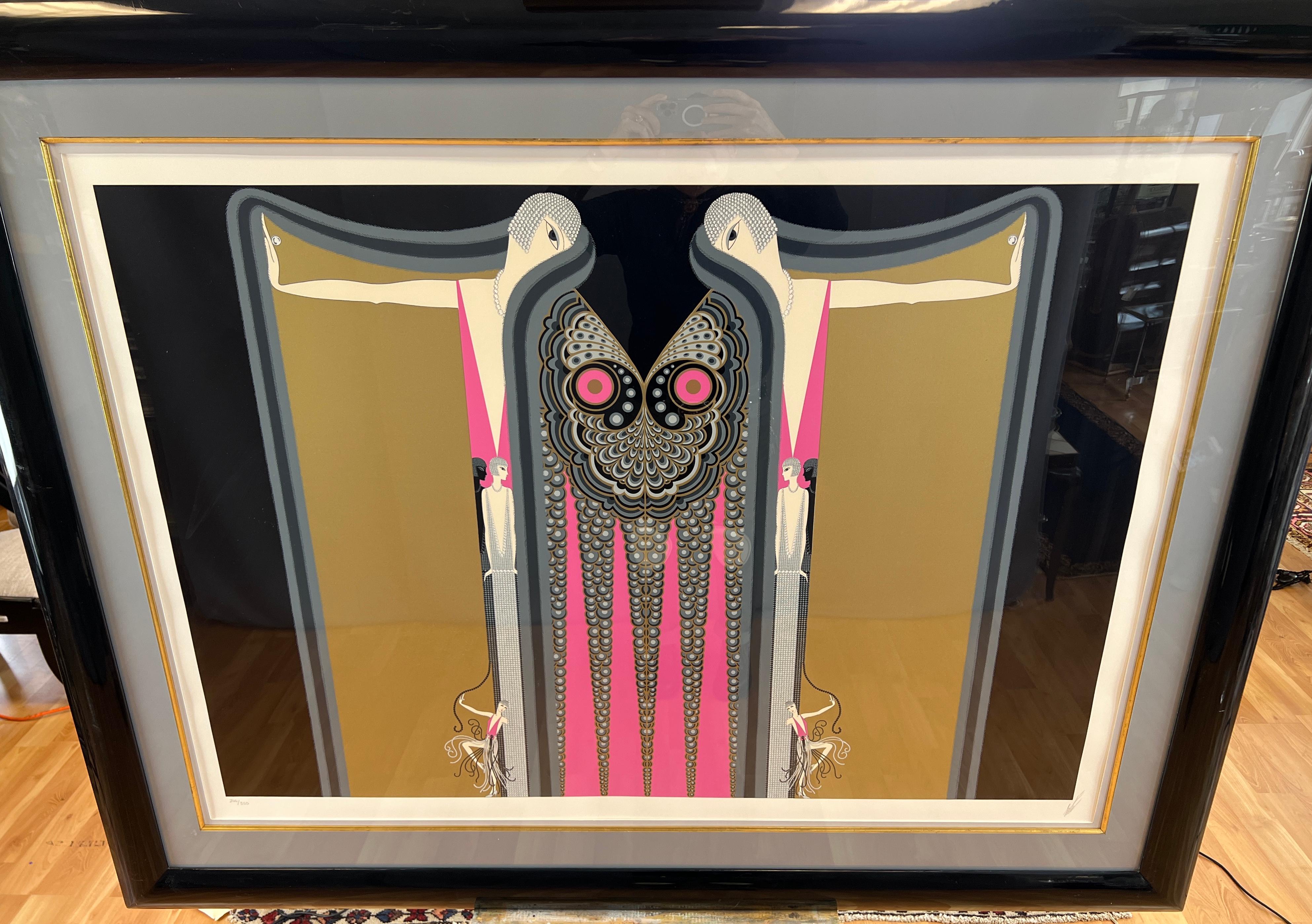 Erté “Twin Sisters” Extra-Large Framed Serigraph, Hand-Signed & Numbered, 1981 For Sale 9