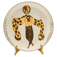 Erté " Árbol del sauce" Plato de porcelana de colección Sevenarts Romain de Tirtoff 1990