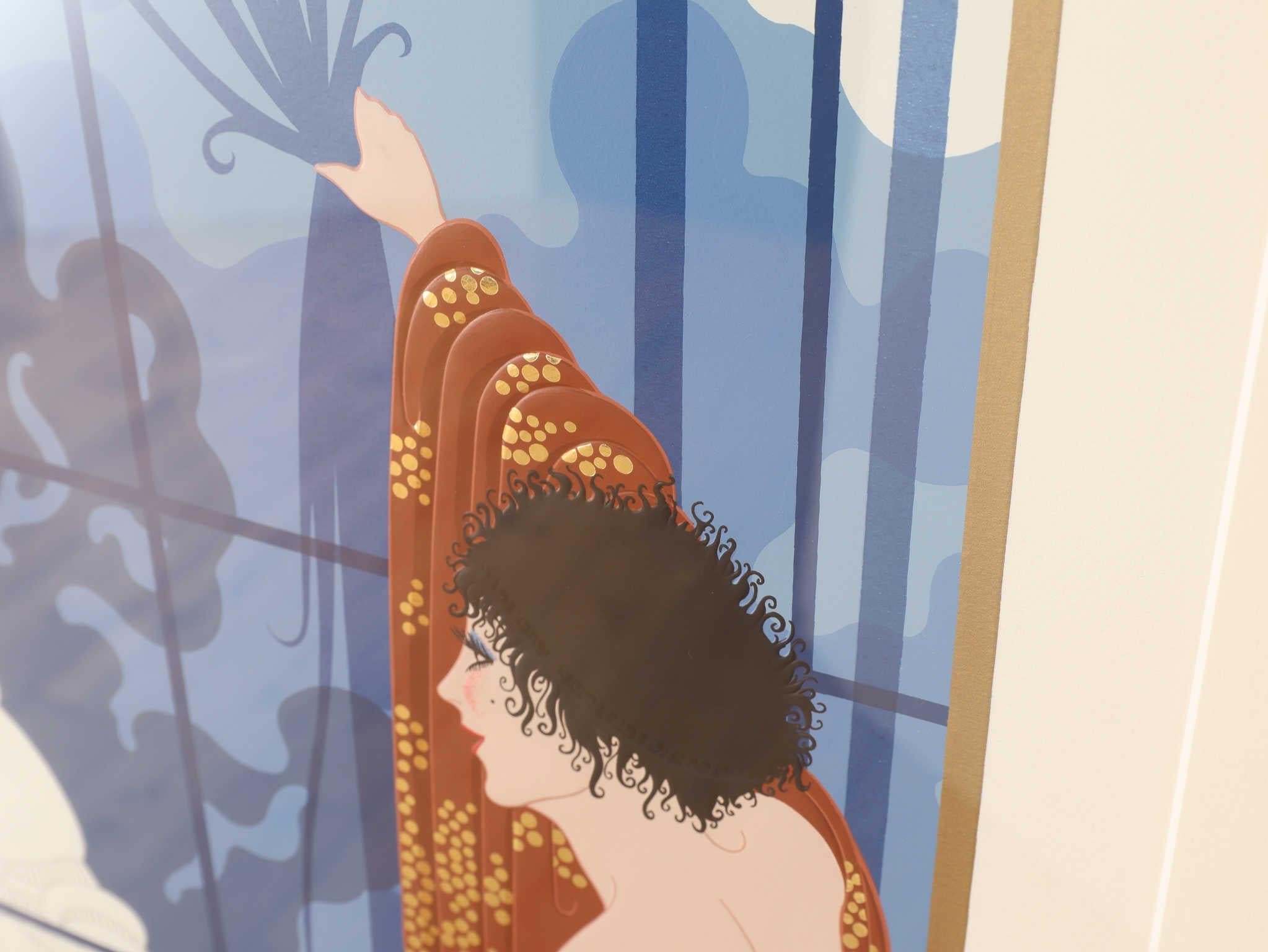 Erte Winters Arrival Sérigraphie 1990's en vente 1