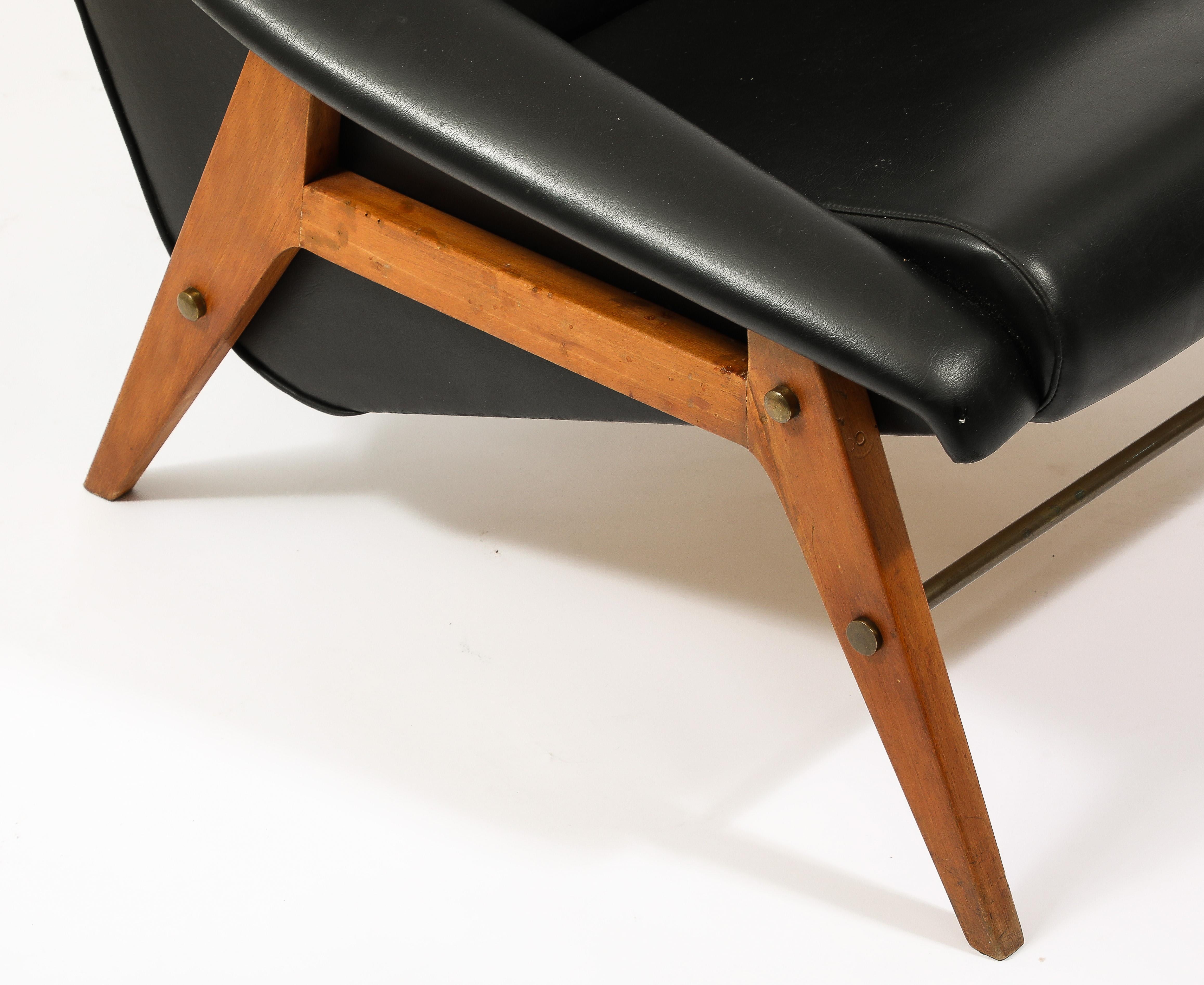 Erton Compass Armchairs in Original Upholstery, France 1960's For Sale 4