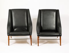 Erton Compass Armchairs in Original Upholstery, France 1960's