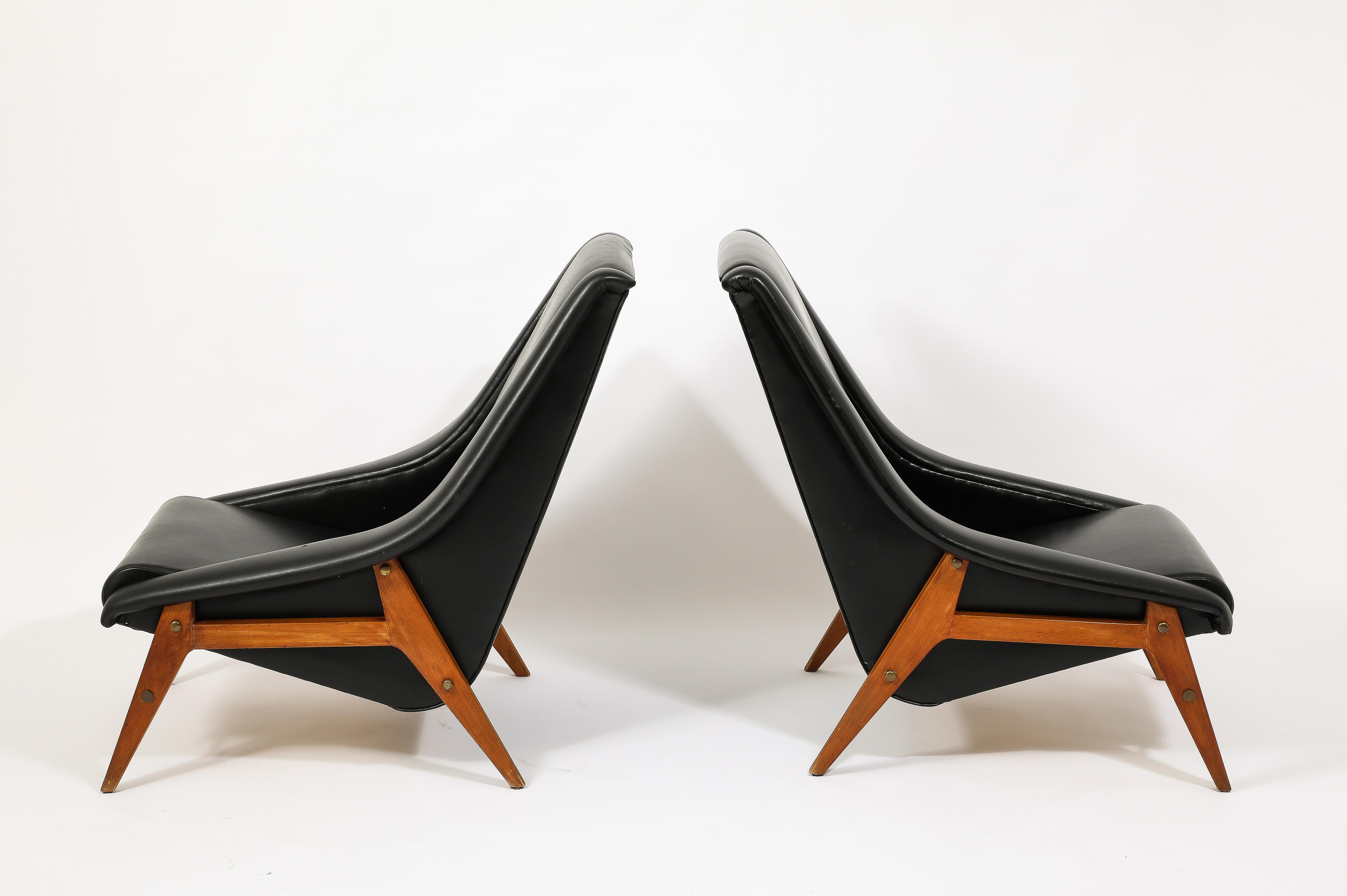 French Erton Compass Armchairs in Original Upholstery, France 1960's For Sale