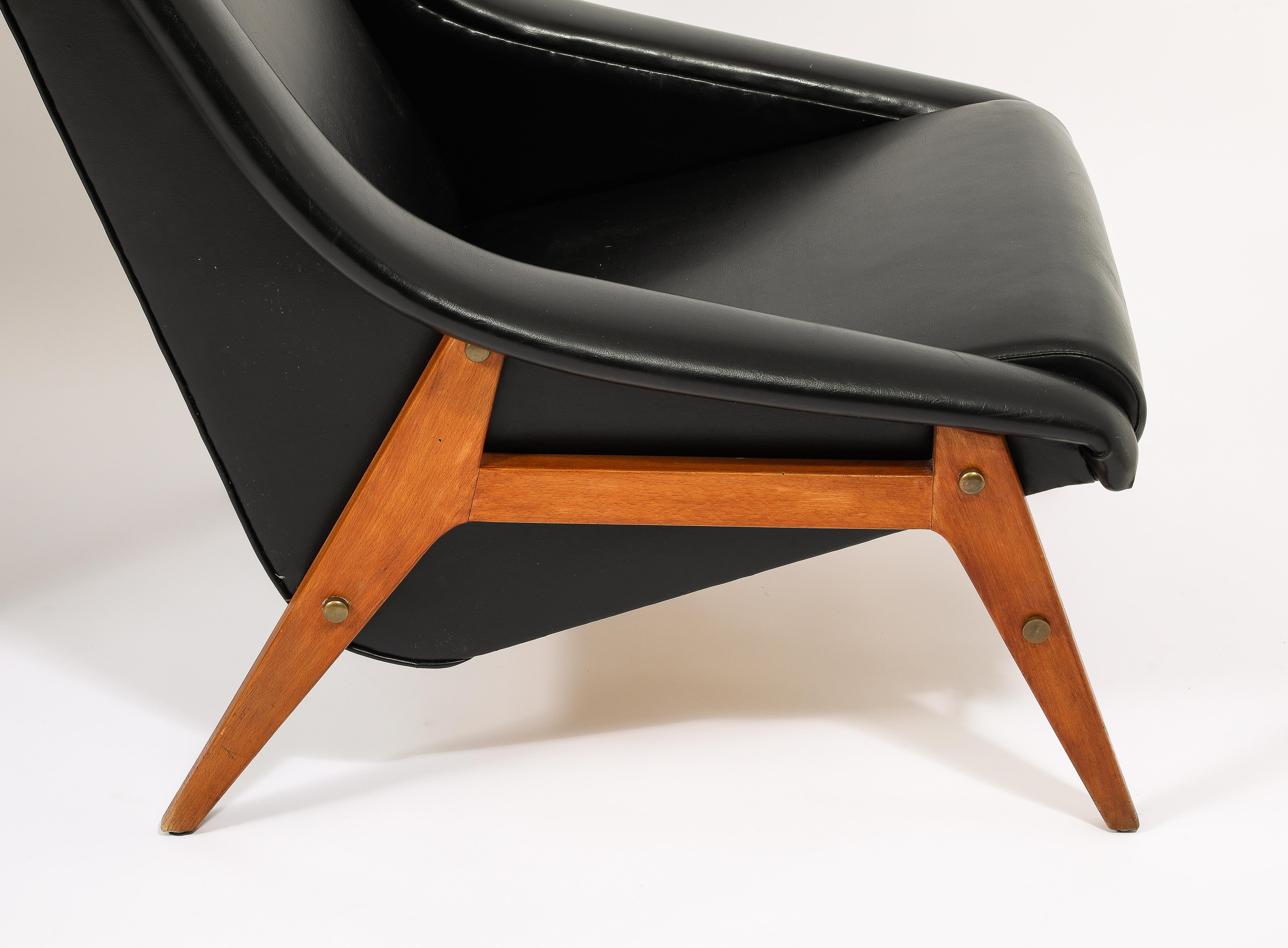Erton Compass Armchairs in Original Upholstery, France 1960's In Good Condition For Sale In New York, NY