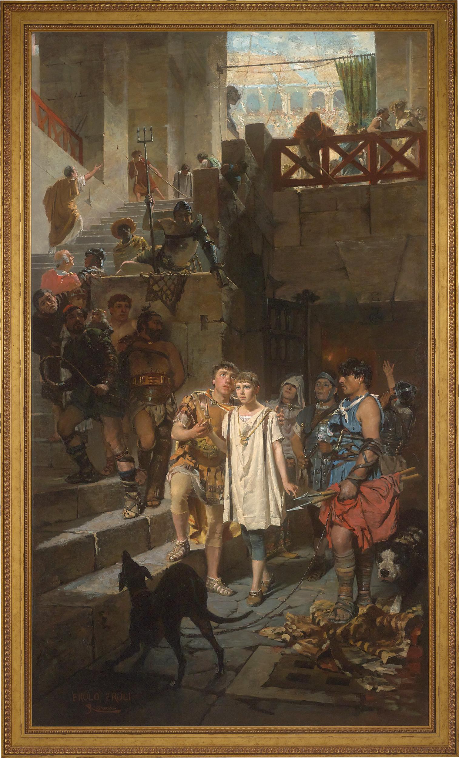 Giovane imperatore di Erulo Eroli - Painting di ERULO EROLI