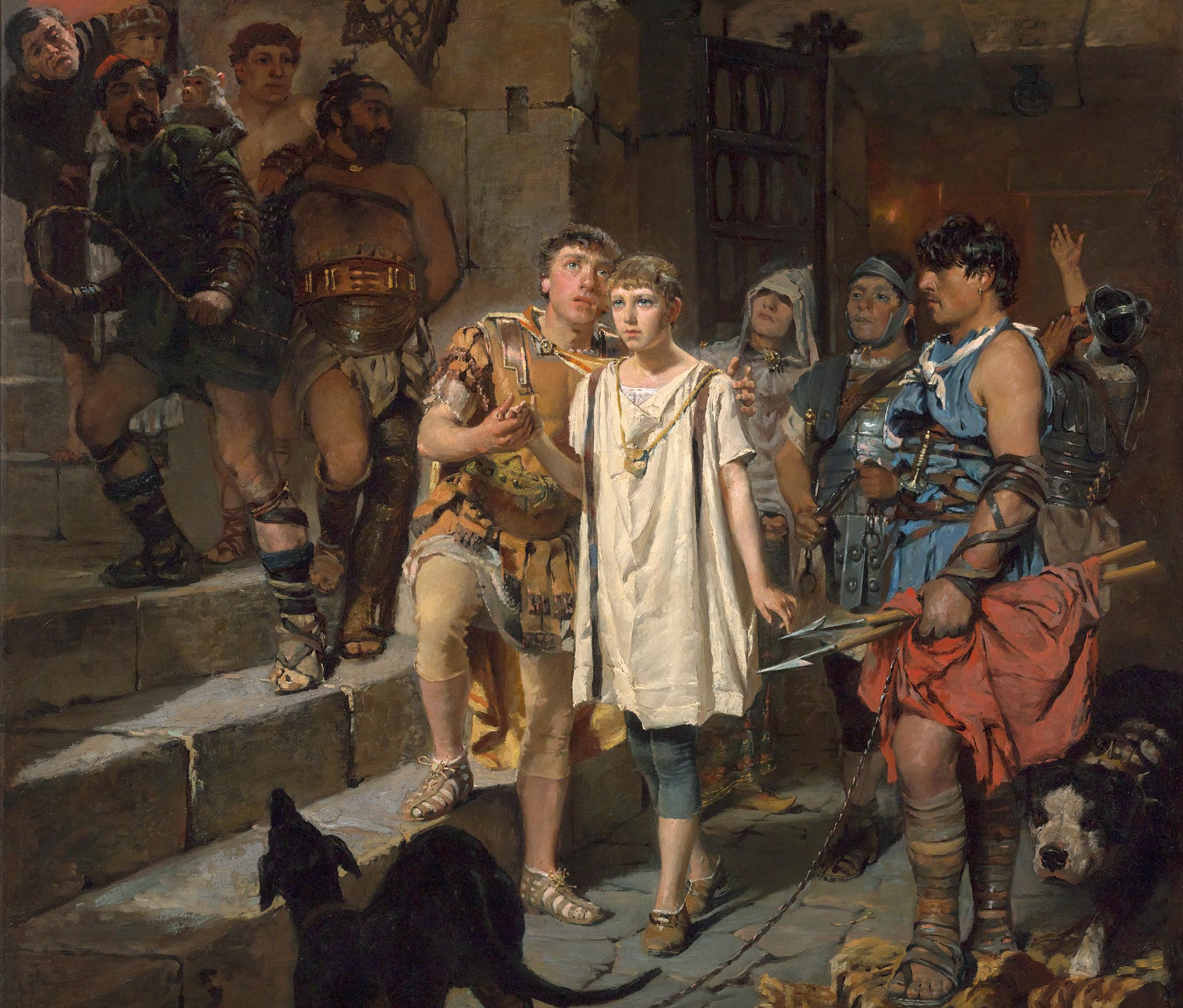 Giovane imperatore di Erulo Eroli - Figurative Painting Nero di ERULO EROLI