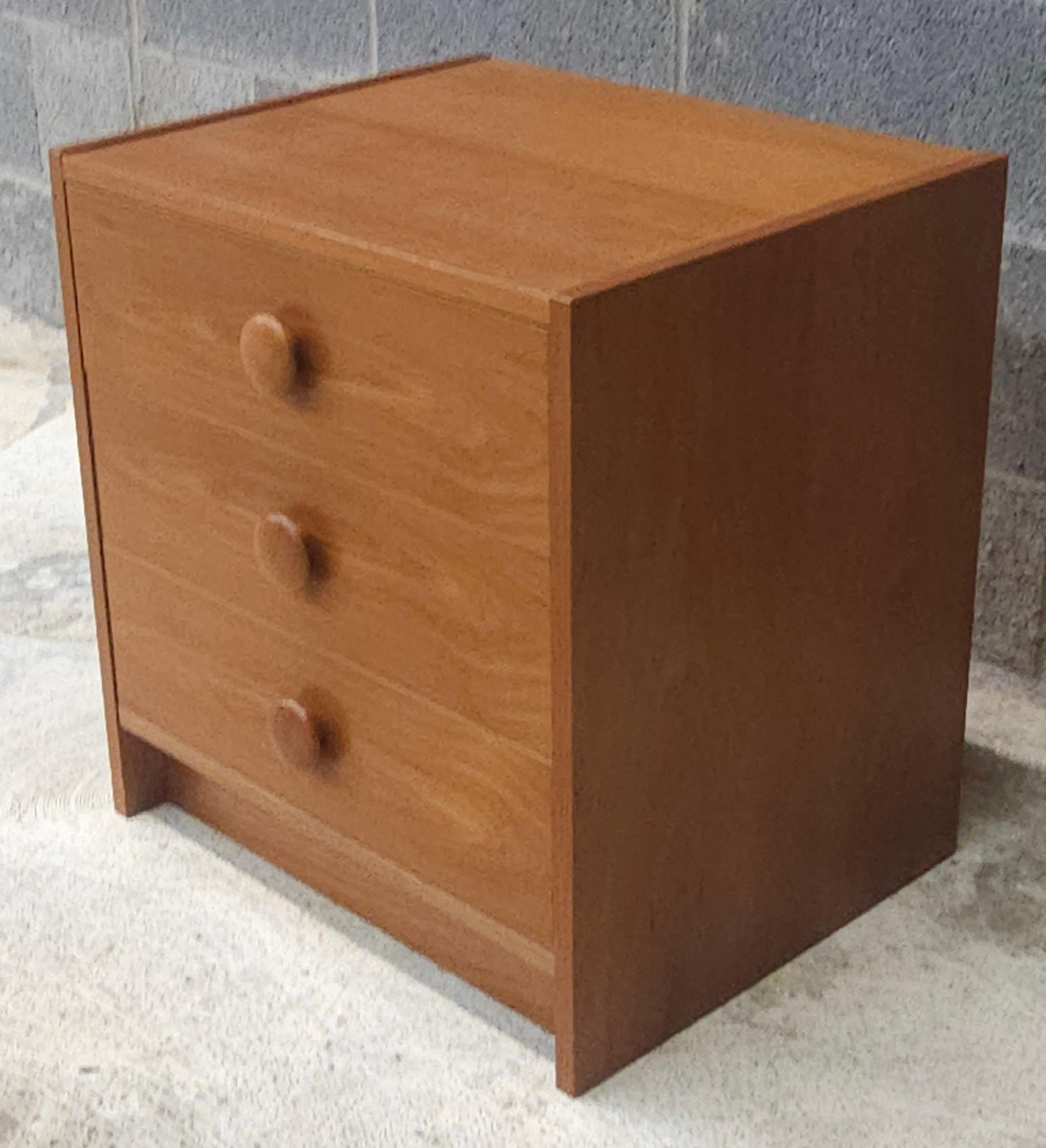 20th Century Ervi-Mobler Mid-Century Three-Drawer Bedside Chest of Drawers For Sale