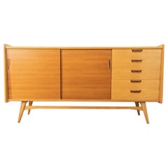 Erwin Behr Sideboard in Ash and Walnut Veneer, 1950s, Denmark