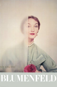 Vintage 1985 After Erwin Blumenfeld 'Paris 1950 Look' Photography Multicolor, Pastel