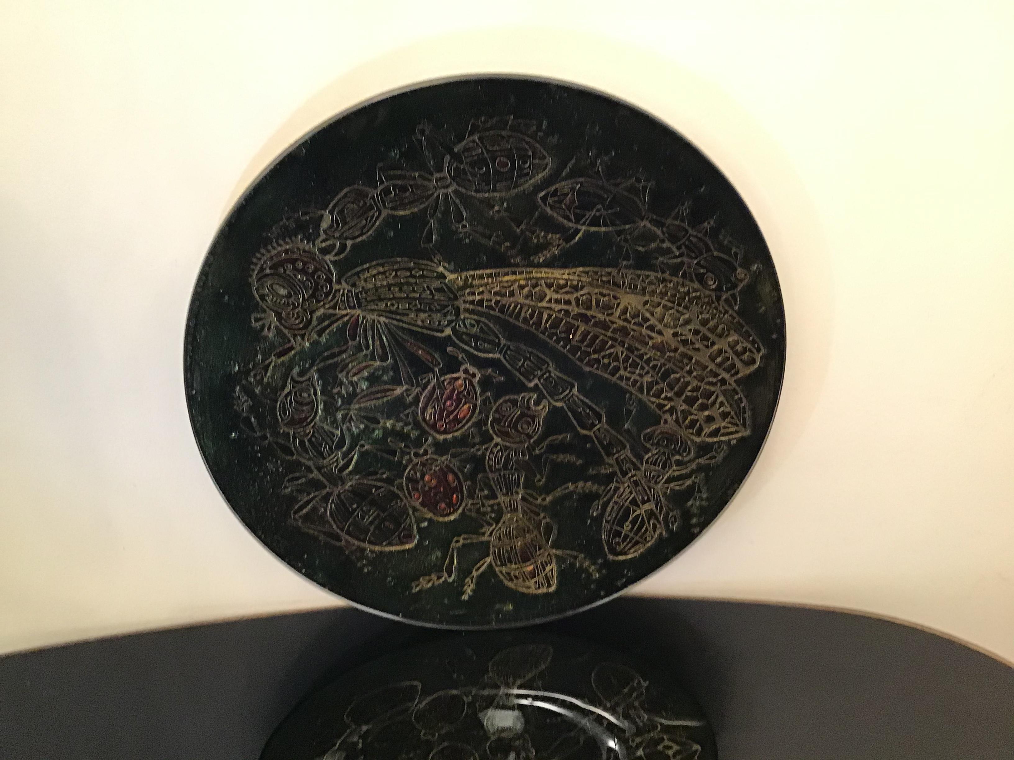 Assiette murale en verre Erwin Burger 1950 Italie en vente 6