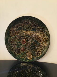 Wandteller-Glas von Erwin Burger, 1950, Italien