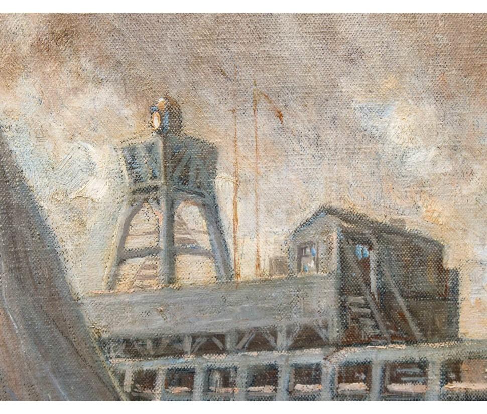 von Erwin Carl Wilhelm Günther, Dampfer und Segelschiffe auf dem Meer – Painting von Erwin Carl Wilhelm Günther 