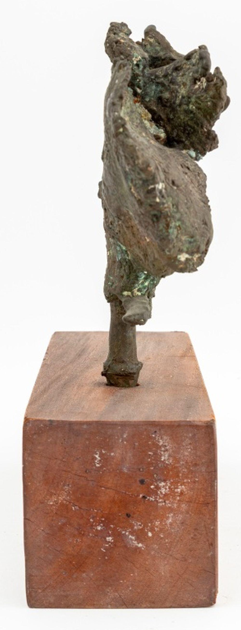 Erwin de Vries Brutalist Bronze Sculpture In Good Condition For Sale In Astoria, NY