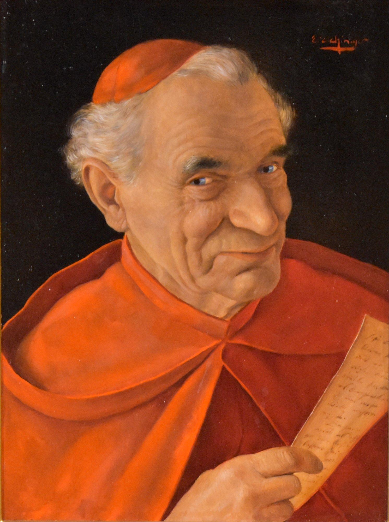 Peinture à l'huile « Le Cardinal » d'Erwin Eichinger en vente 1