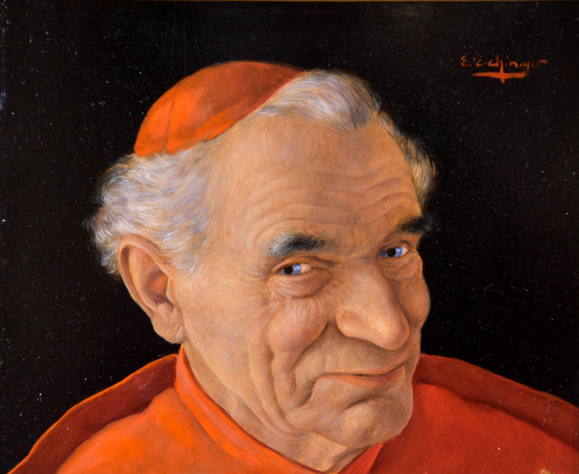 Peinture à l'huile « Le Cardinal » d'Erwin Eichinger en vente 2