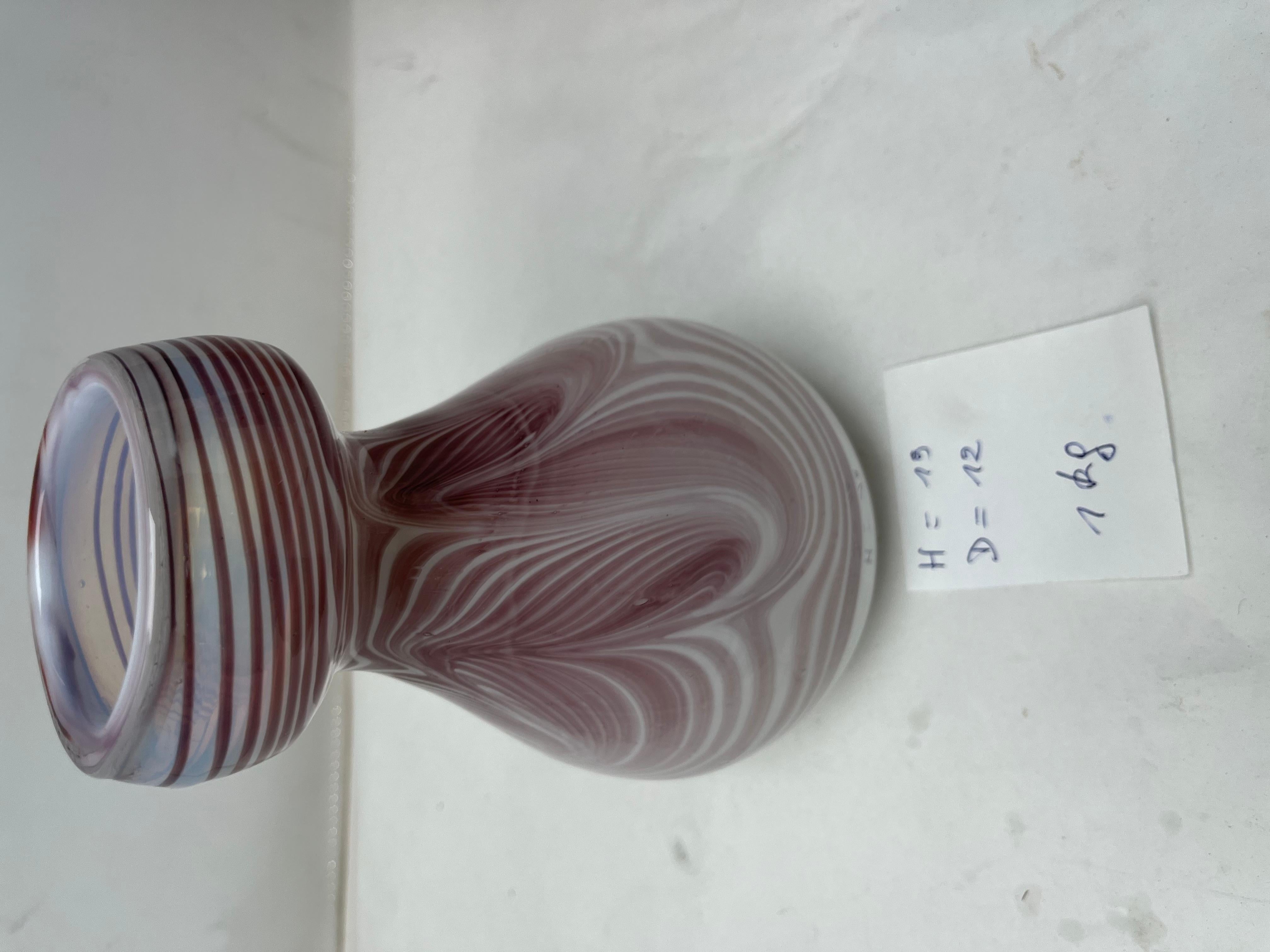 Vase vintage signé Erwin Eisch, épais, en verre d'art, épais en vente 1