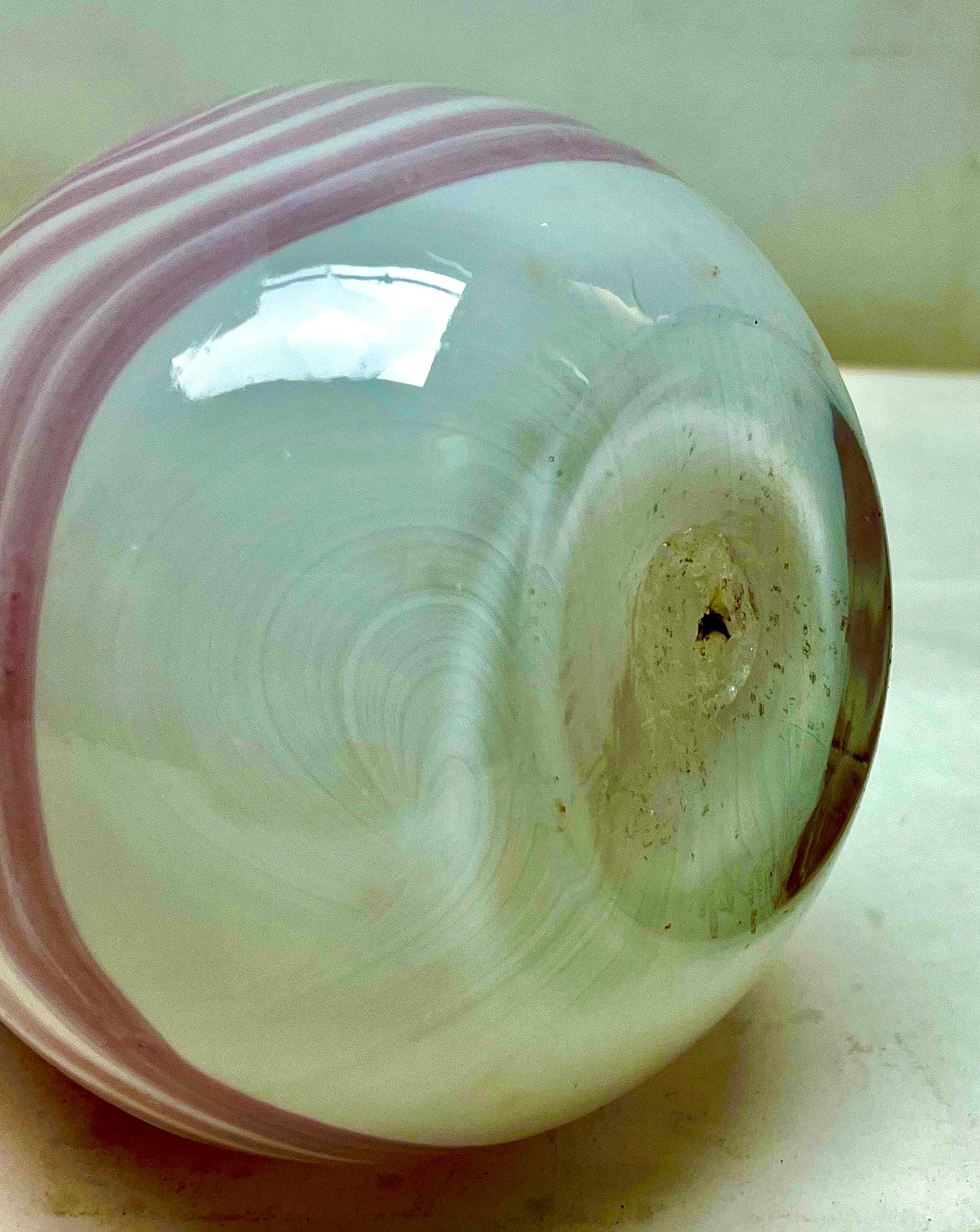 Kollektion von Erwin Eisch, signierte Vintage-Vase, dickwandig, schwer – Kunstglas (Glaskunst) im Angebot