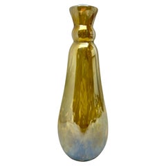 Vase vintage épais, lourd, collection Erwin Eisch, verre d'art