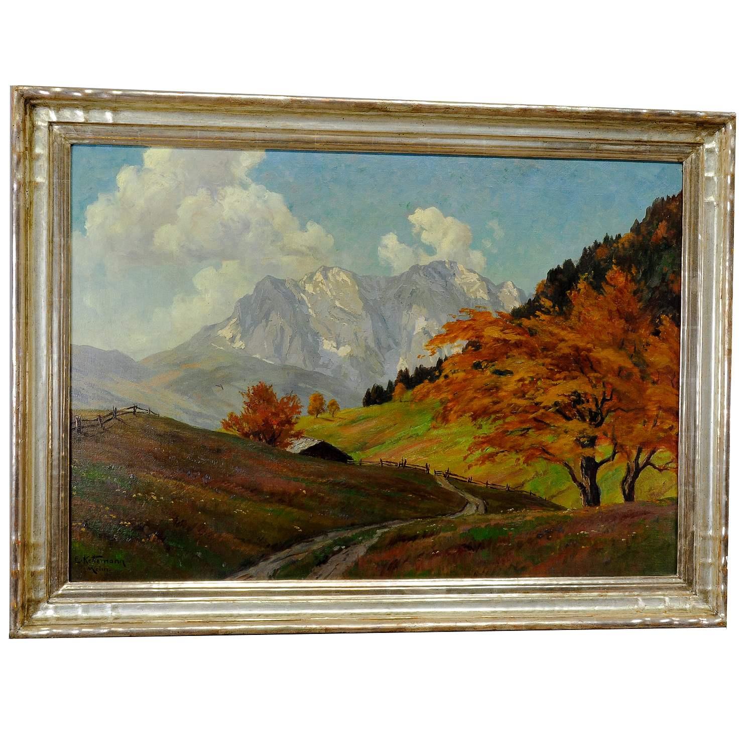 Erwin Kettemann Paesaggio nelle Alpi tirolesi, Olio su tela 1930 ca.

Un dipinto antico originale che mostra prati alpini con montagne sullo sfondo. Olio su tela, dipinto e firmato da Erwin Kettemann, Monaco (1897-1971), 1930 circa.

I dipinti a