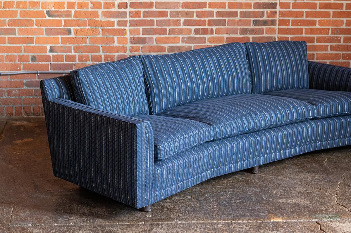 American Erwin Lambeth Blue Mid Century Sofa For Sale