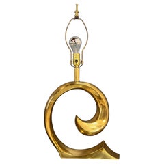 Pierre Cardin Logo-Tischlampe aus Messing von Erwin Lambeth