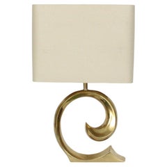 Erwin Lambeth Brass Pierre Cardin Logo Style Table Lamp (lampe de table)