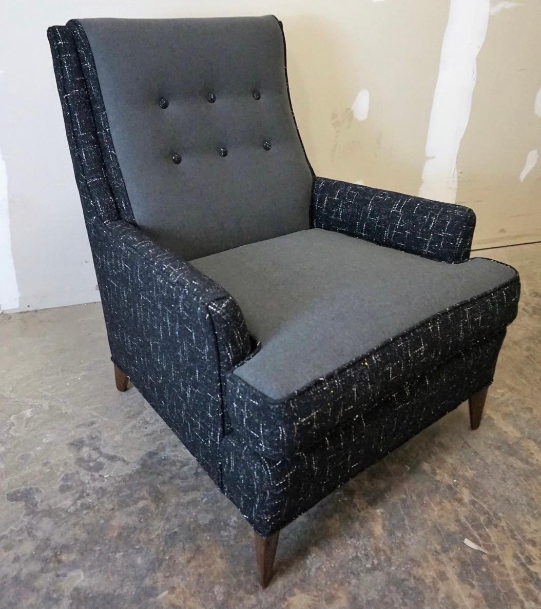 Mid-Century Modern Erwin Lambeth Club Chair Newly Upholstered For Sale