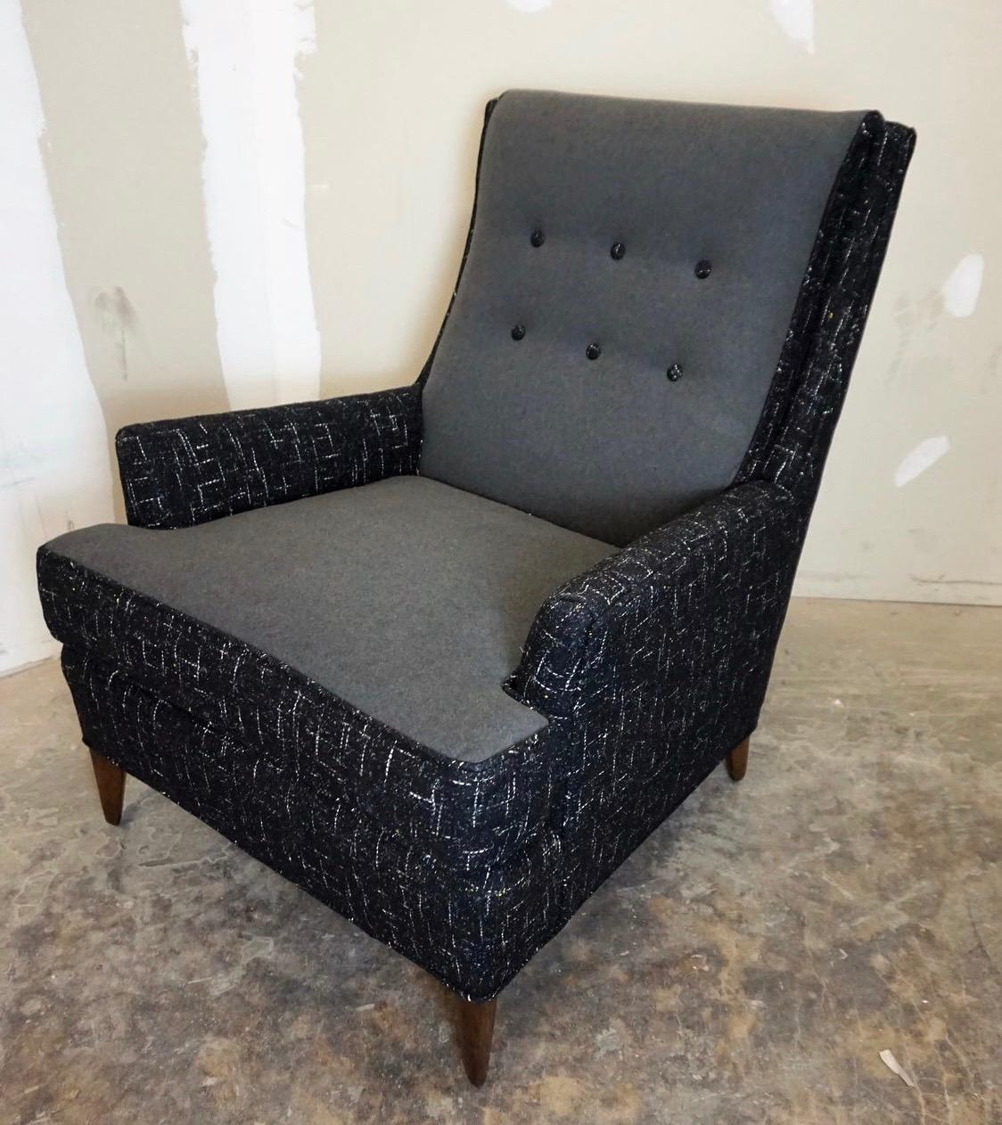 Erwin Lambeth Club Chair Newly Upholstered In Good Condition For Sale In West Hartford, CT