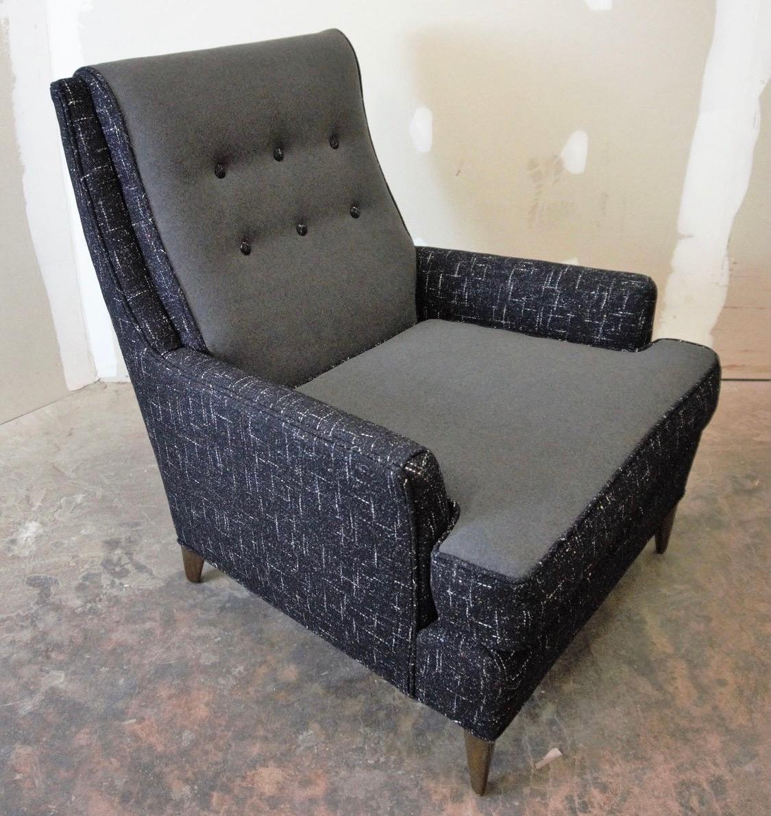 Mid-20th Century Erwin Lambeth Club Chair Newly Upholstered For Sale