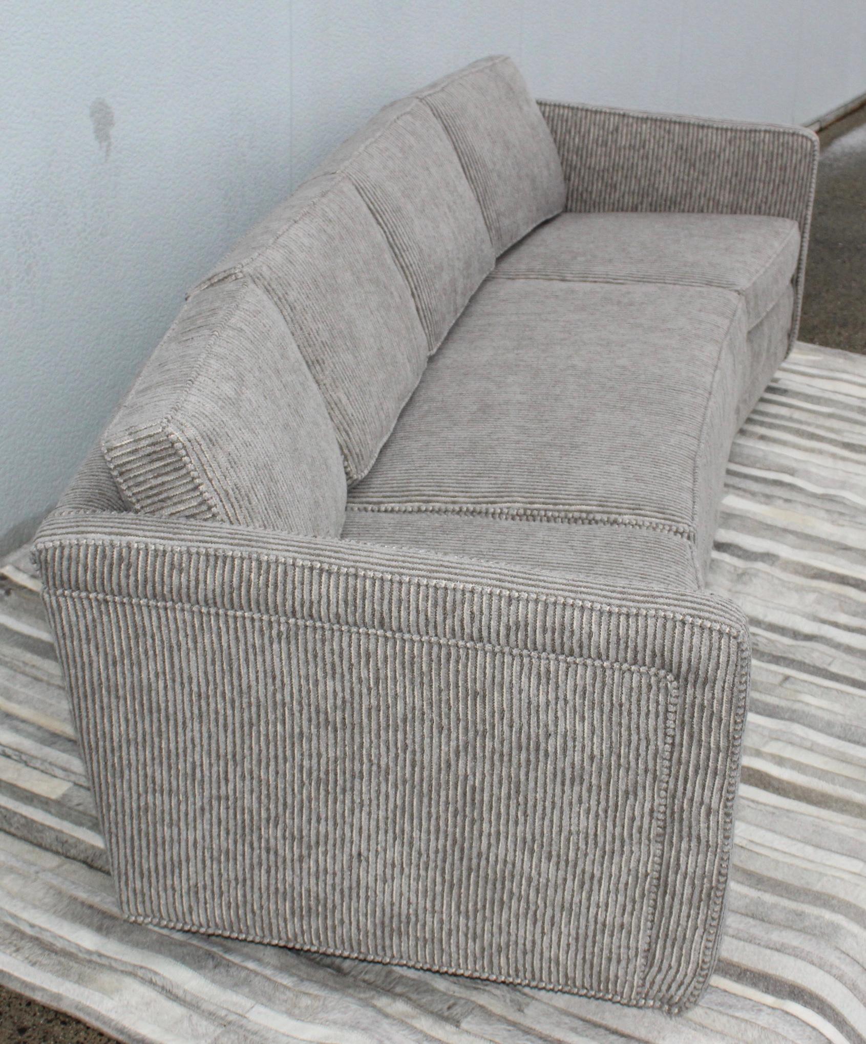 Erwin Lambeth Custom Made 1960's Modern Curved Sofa 3
