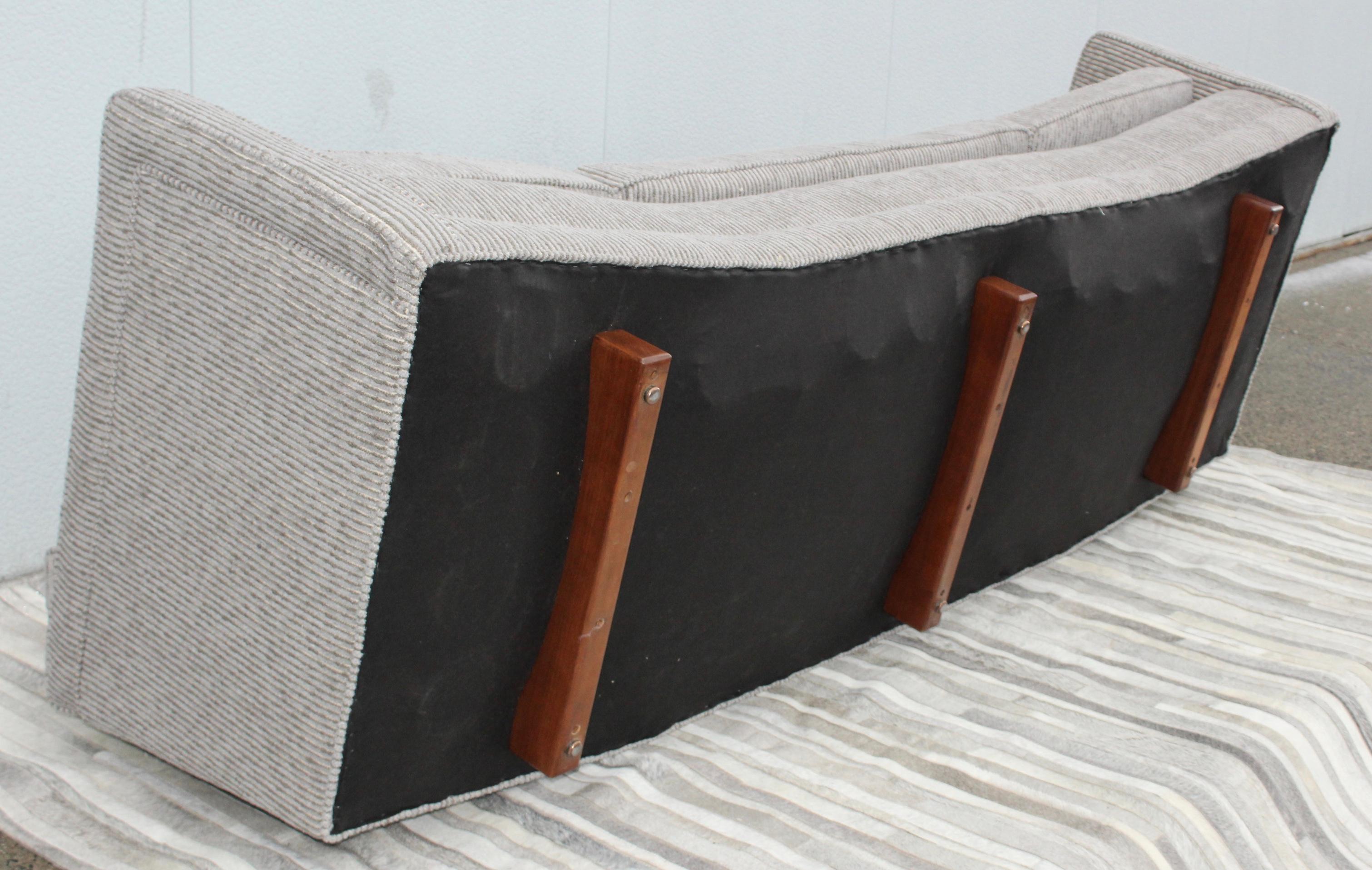 Erwin Lambeth Custom Made 1960's Modern Curved Sofa 5